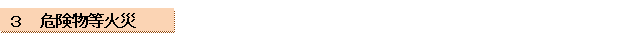 ３　危険物等火災