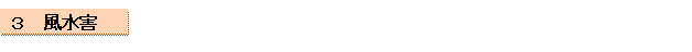 ３　風水害